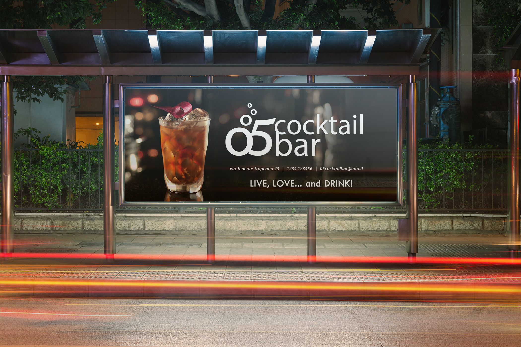 Cartellone pubblicitario 05 cocktail bar