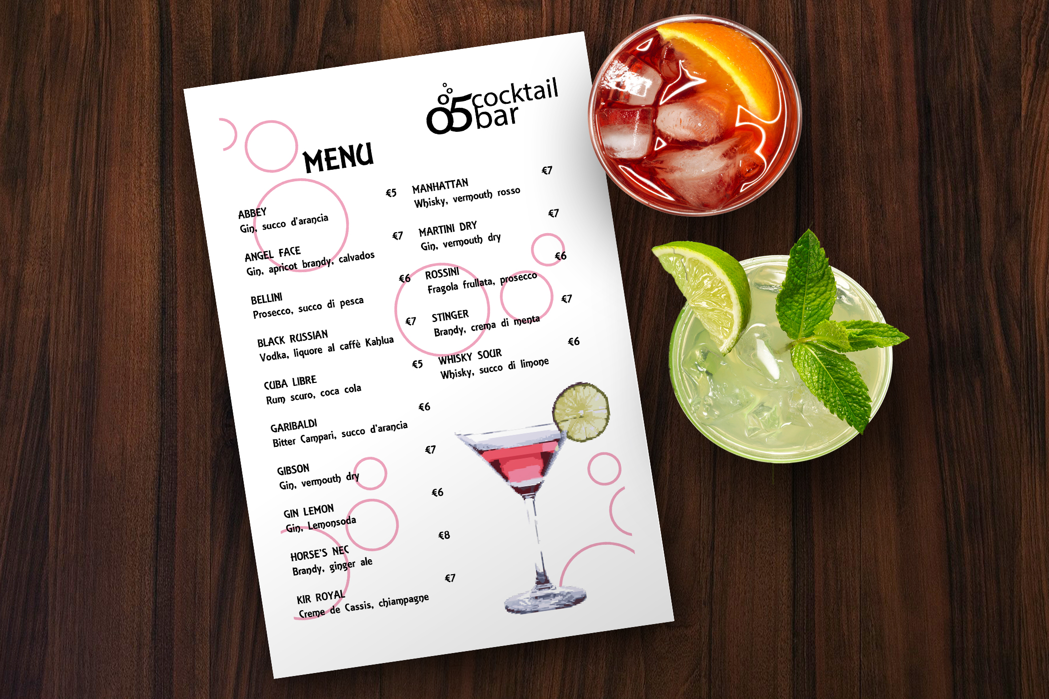 Menu 05 cocktail bar