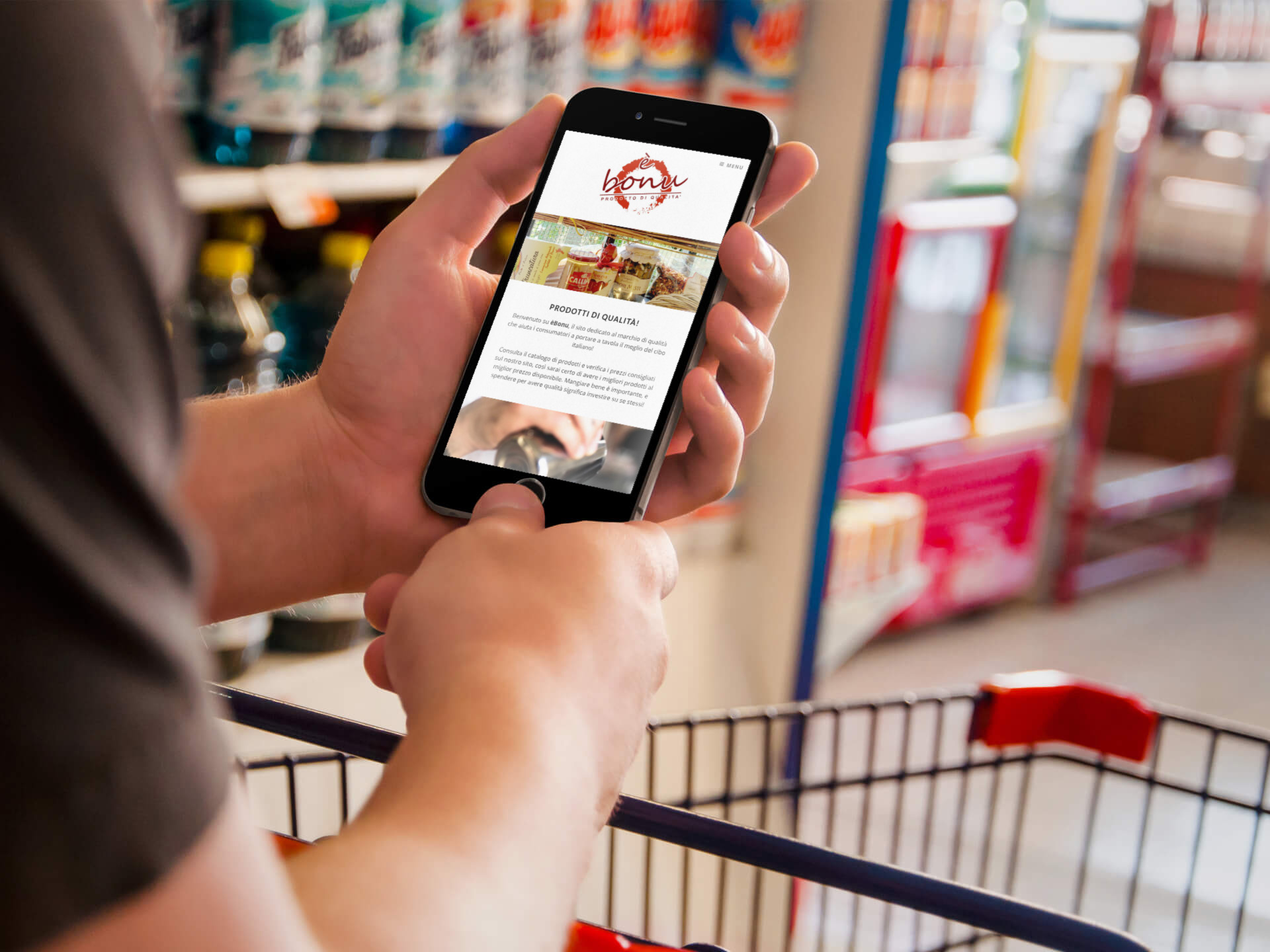 Sito responsive su cellulare è Bonu